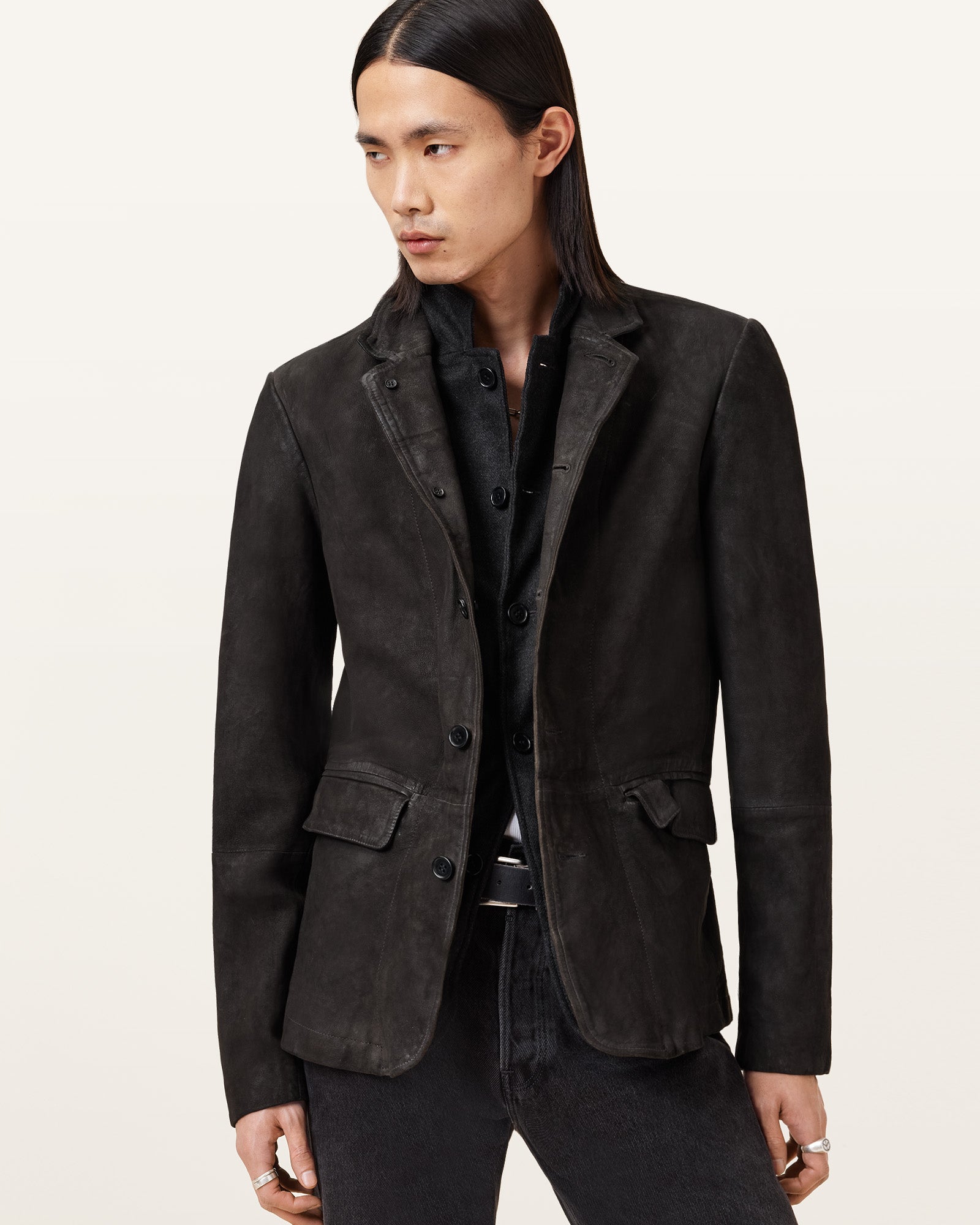 Survey Waxed Suede Doppel-Layer Blazer