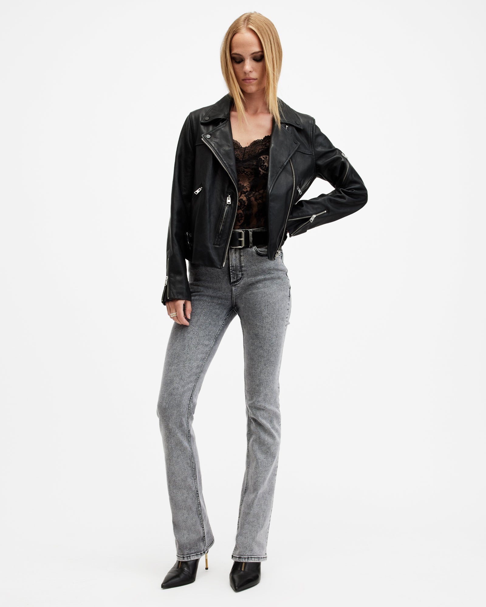 Haldan Slim Bootcut Denim-Jeans