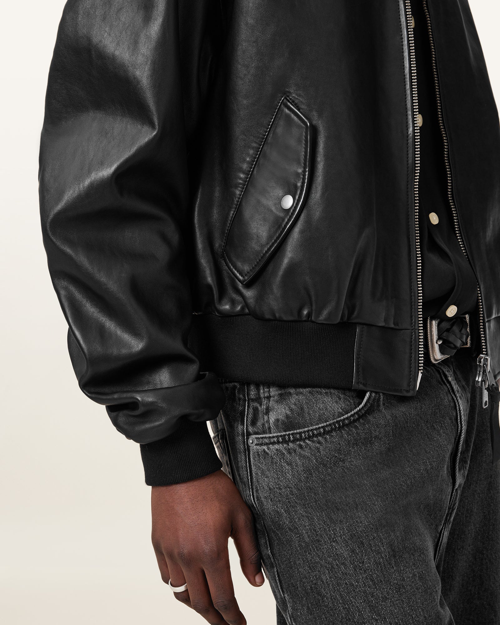 Marco Oversized Bomber Lederjacke