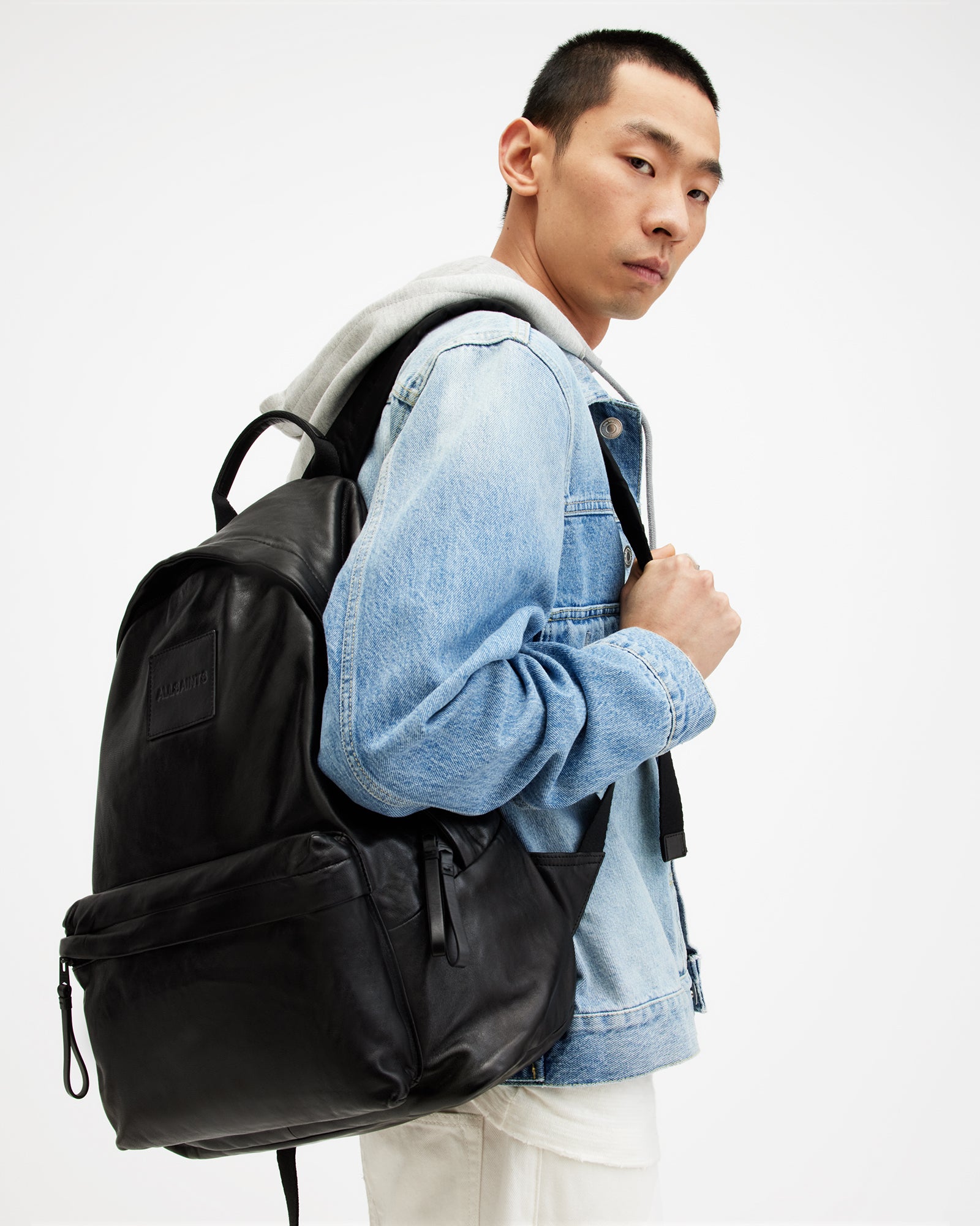 Carabiner-Leder-Rucksack