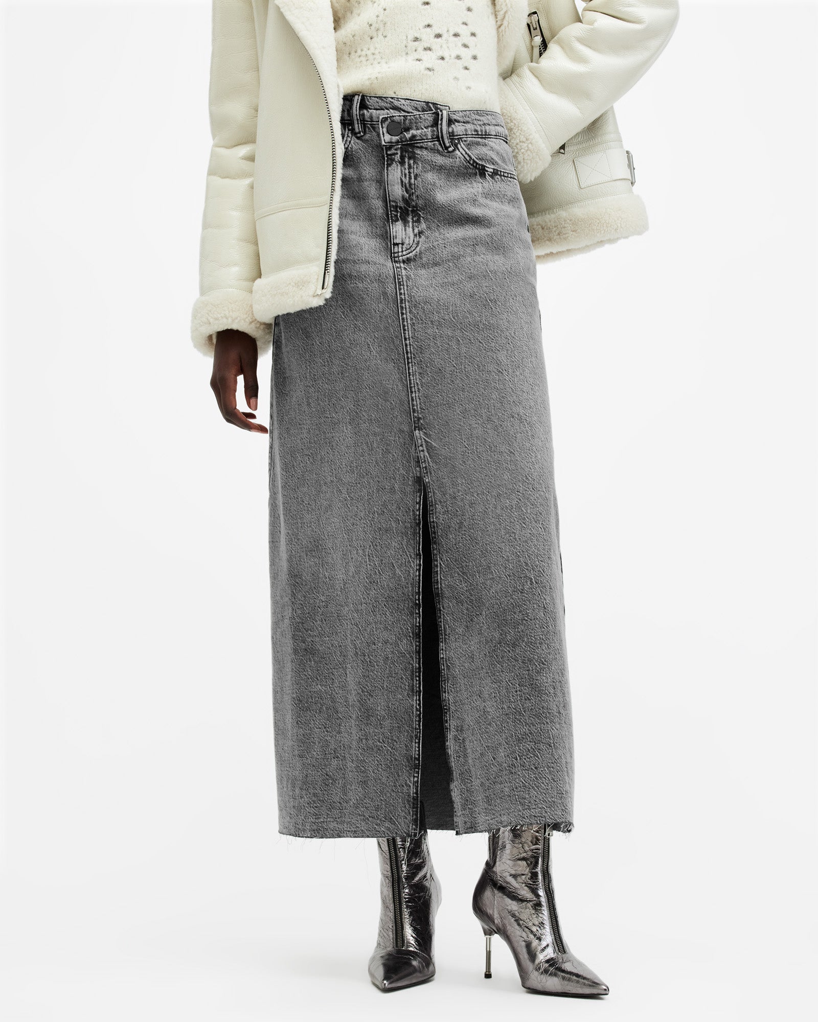 Noir Maxi-Denim-Rock