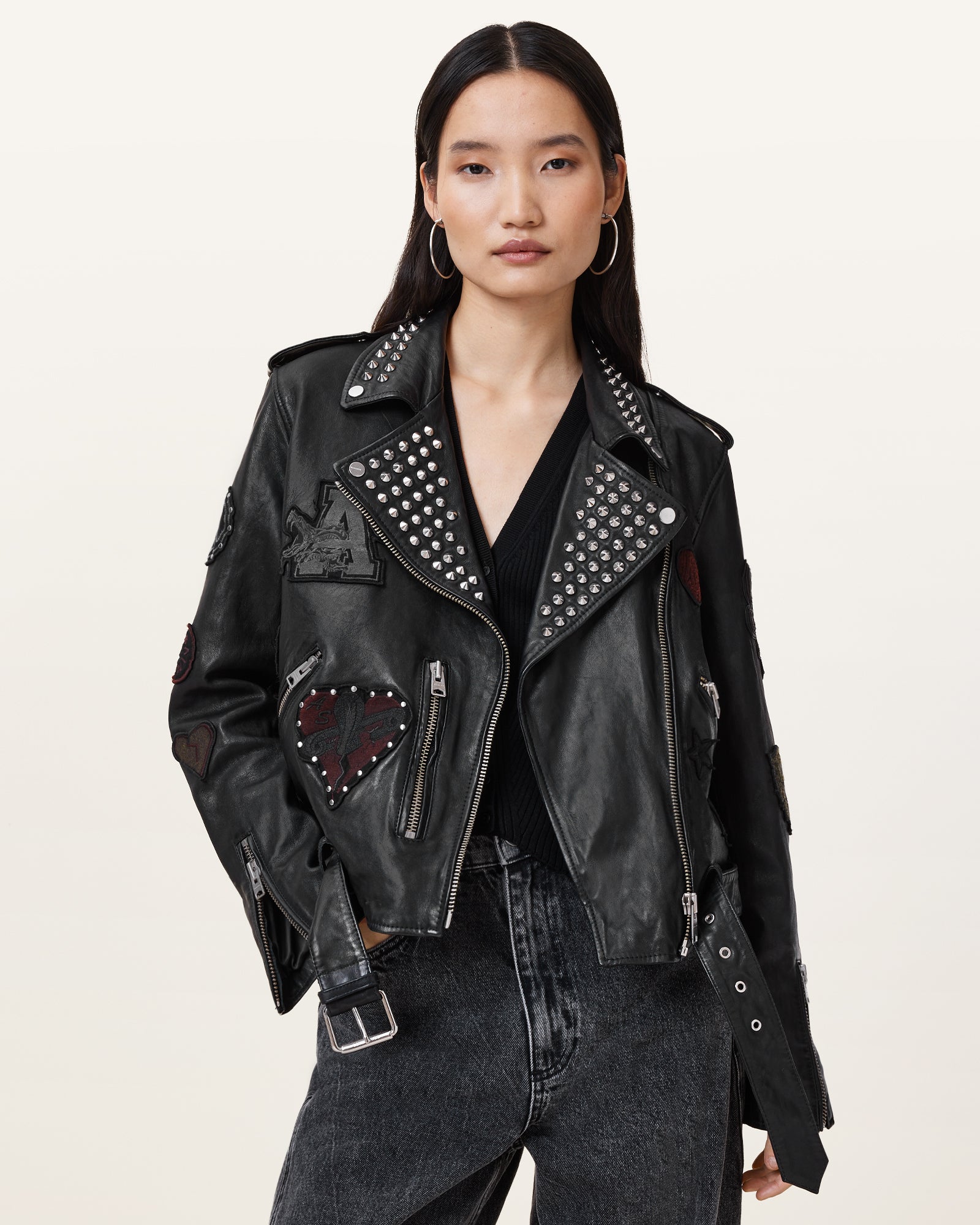 College Biker Lederjacke