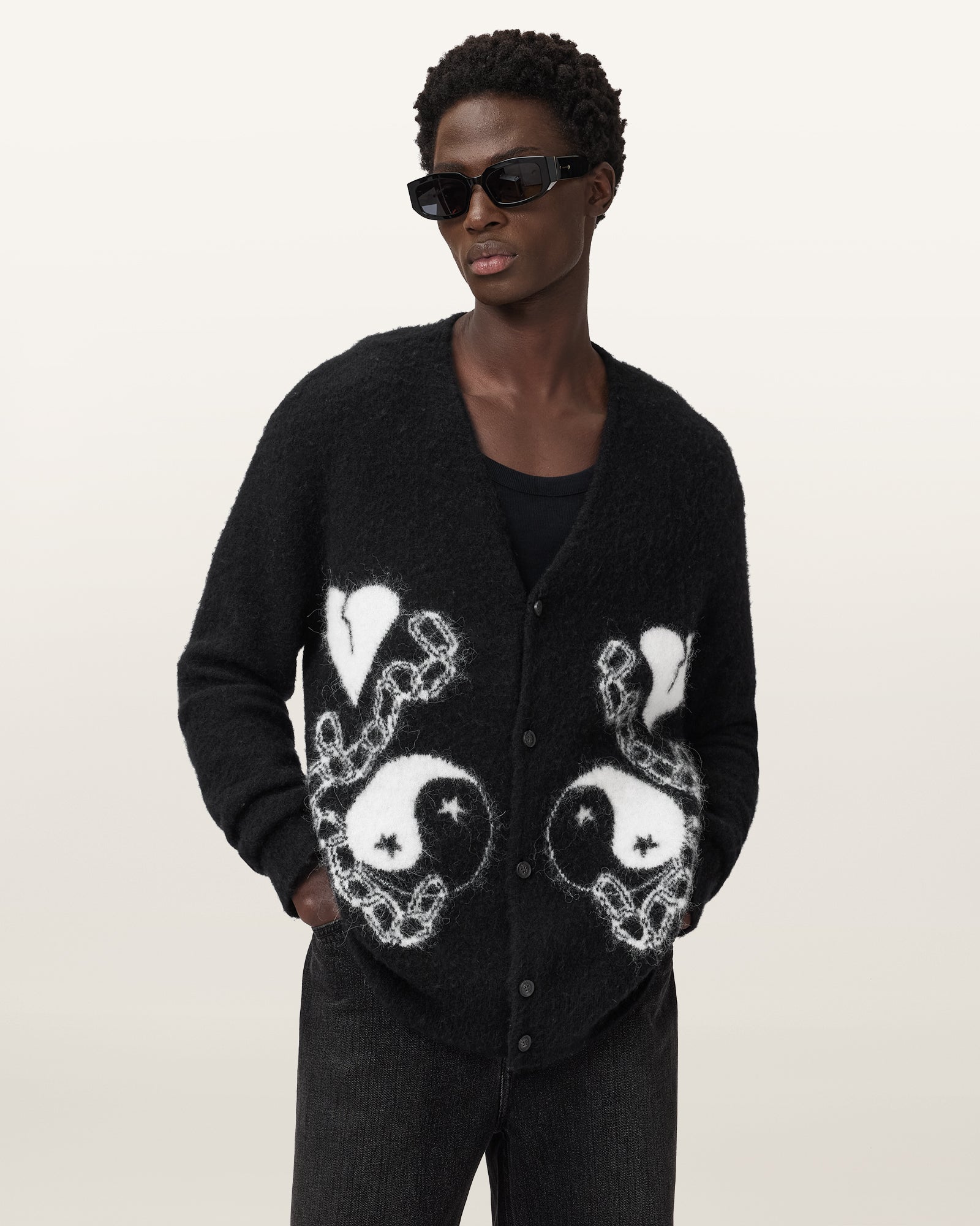 Reflexions-Strickjacke