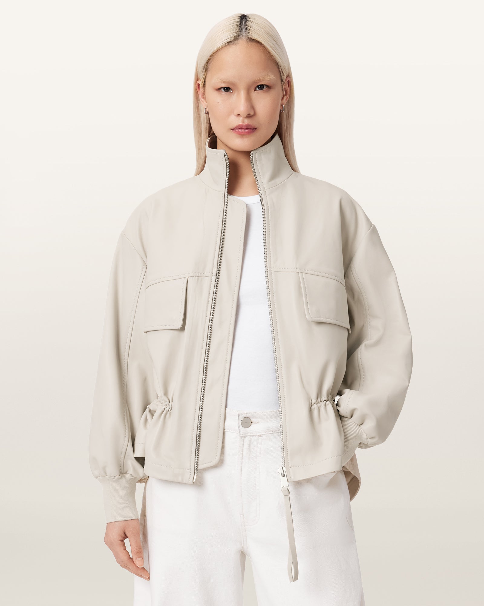 Flor-Lederjacke