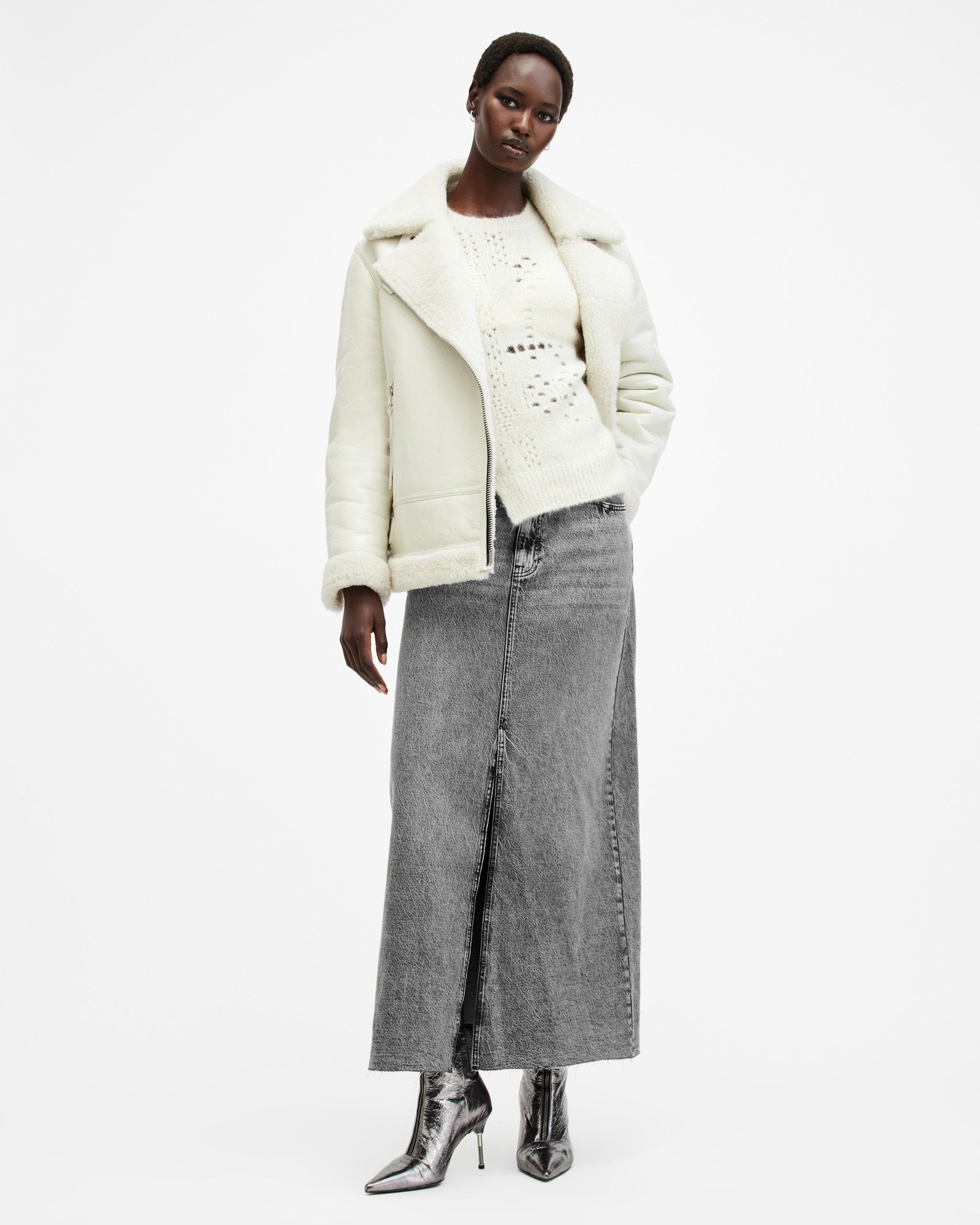 Noir Maxi-Denim-Rock
