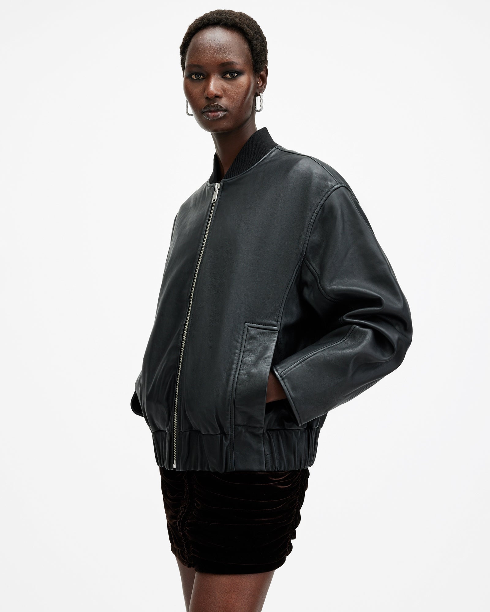 Yara Bomber-Lederjacke